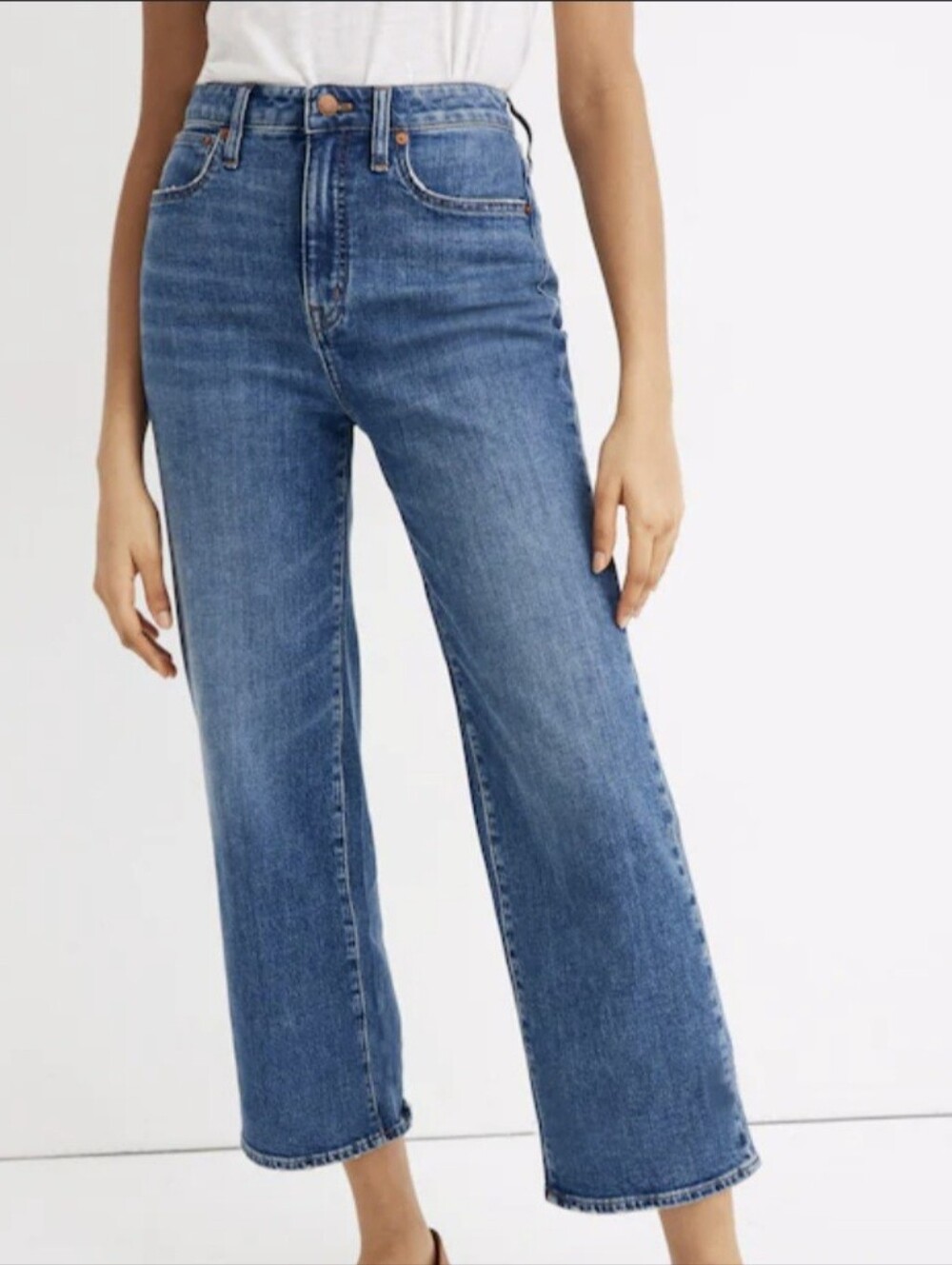 Madewell Curvy Slim Wide Leg Jeans